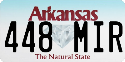 AR license plate 448MIR