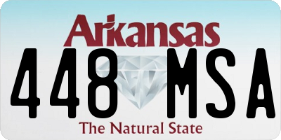 AR license plate 448MSA
