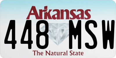 AR license plate 448MSW