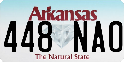 AR license plate 448NAO