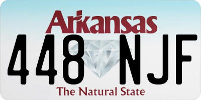 AR license plate 448NJF
