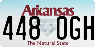 AR license plate 448OGH