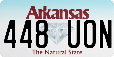 AR license plate 448UON