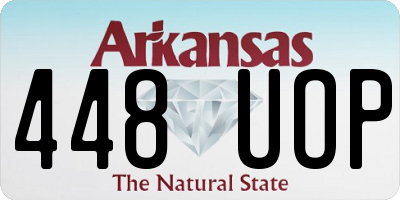 AR license plate 448UOP