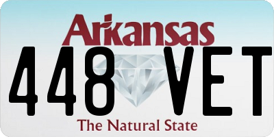 AR license plate 448VET