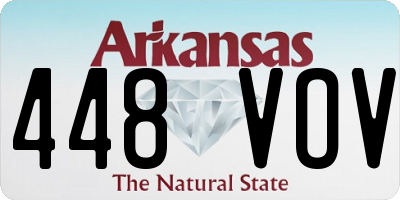 AR license plate 448VOV