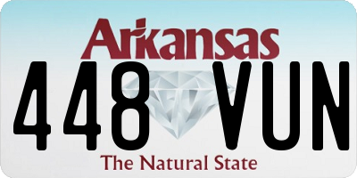 AR license plate 448VUN
