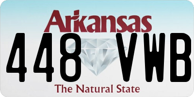 AR license plate 448VWB