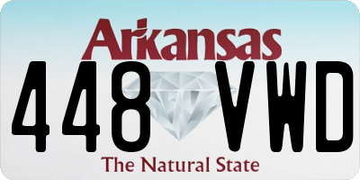 AR license plate 448VWD