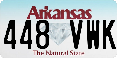 AR license plate 448VWK