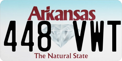 AR license plate 448VWT