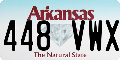 AR license plate 448VWX