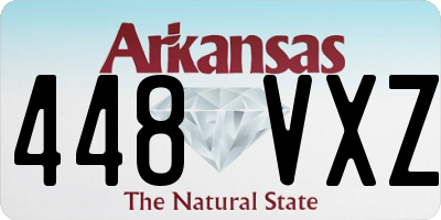 AR license plate 448VXZ