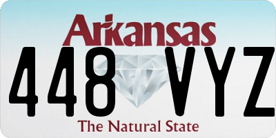 AR license plate 448VYZ
