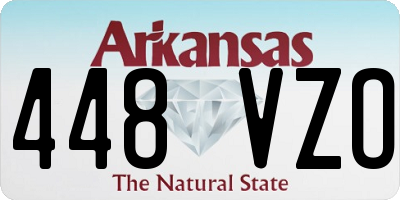 AR license plate 448VZO