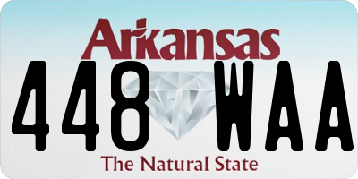 AR license plate 448WAA