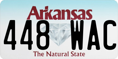 AR license plate 448WAC