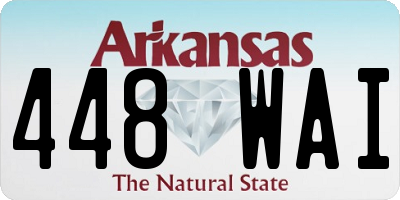 AR license plate 448WAI