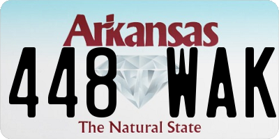 AR license plate 448WAK