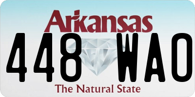 AR license plate 448WAO