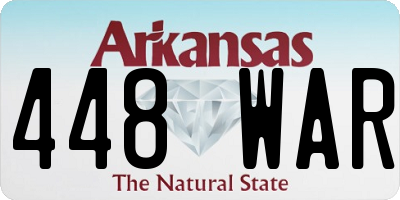 AR license plate 448WAR