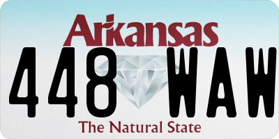 AR license plate 448WAW