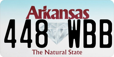AR license plate 448WBB