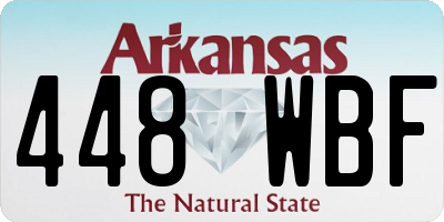 AR license plate 448WBF