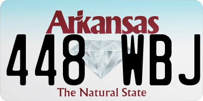 AR license plate 448WBJ