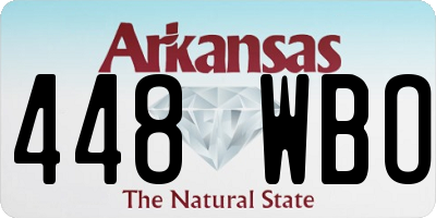 AR license plate 448WBO