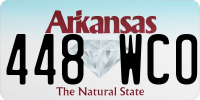 AR license plate 448WCO