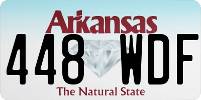 AR license plate 448WDF