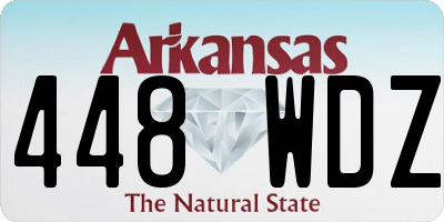 AR license plate 448WDZ