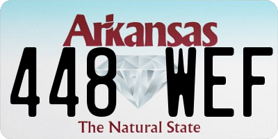 AR license plate 448WEF