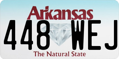 AR license plate 448WEJ