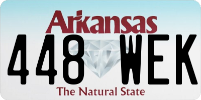 AR license plate 448WEK