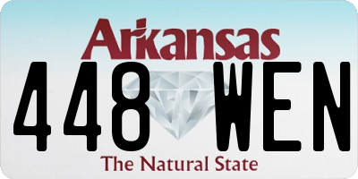 AR license plate 448WEN