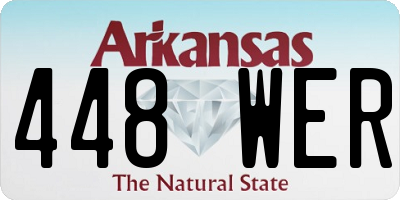 AR license plate 448WER