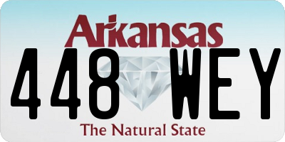 AR license plate 448WEY