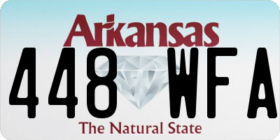 AR license plate 448WFA