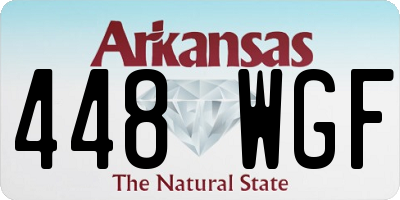 AR license plate 448WGF
