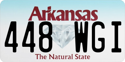 AR license plate 448WGI