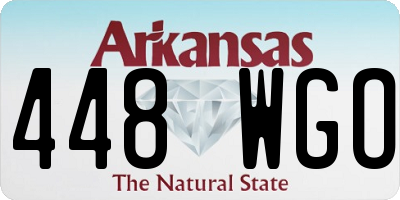 AR license plate 448WGO