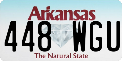 AR license plate 448WGU