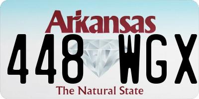 AR license plate 448WGX