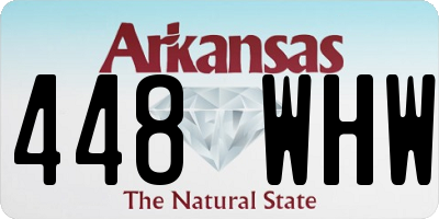 AR license plate 448WHW