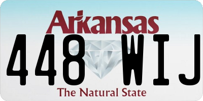 AR license plate 448WIJ