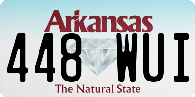 AR license plate 448WUI