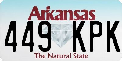 AR license plate 449KPK