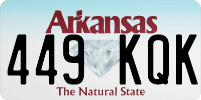 AR license plate 449KQK